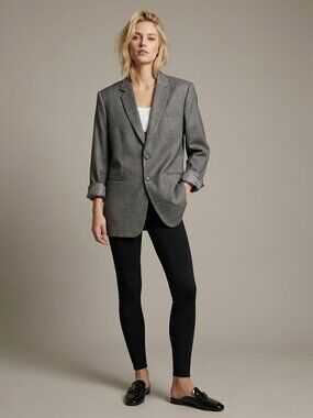 Custom Tailored Men’s Brown Gray Blazer Smooth Suiting Fabric Double Vent